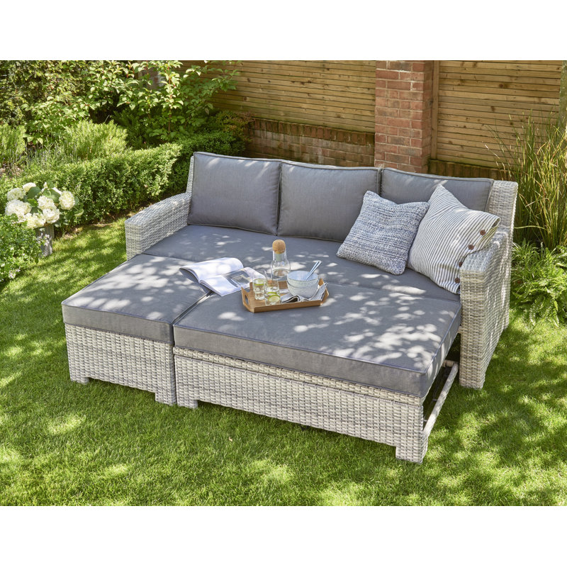 Sol 72 Outdoor Sunburg Garden Sofa with Cushions Wayfair.co.uk